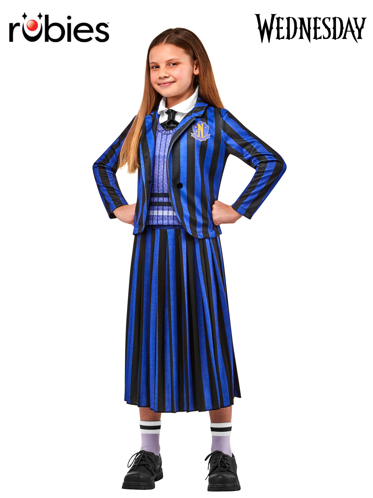 WEDNESDAY NEVERMORE BLUE DELUXE COSTUME (NETFLIX) CHILD