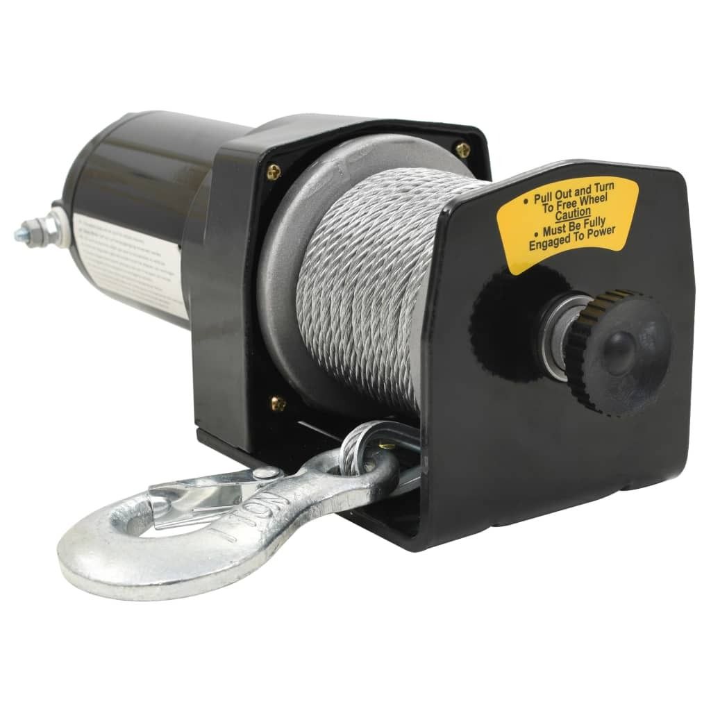 12 V Electric Winch 907 KG Wire Remote Control
