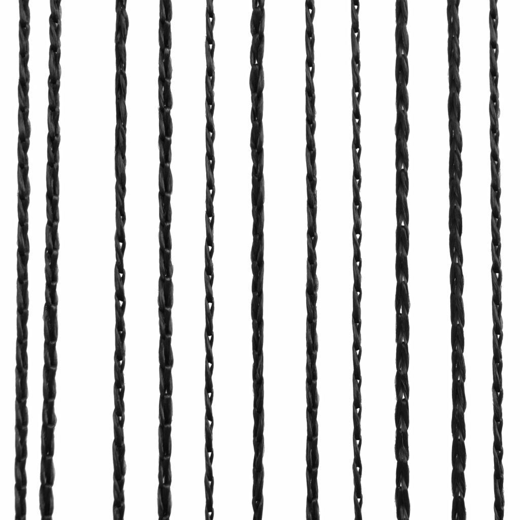 String Curtains 2 pcs 140x250 cm Black