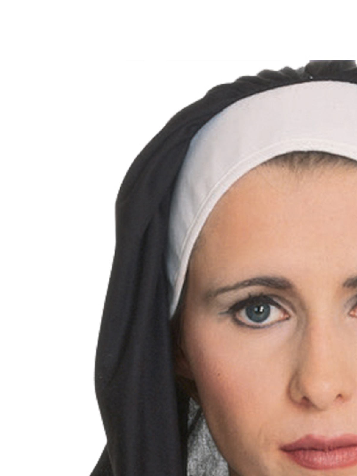 Nun Accessory Kit with Headpiece and Collar One Size Fits Most Adults