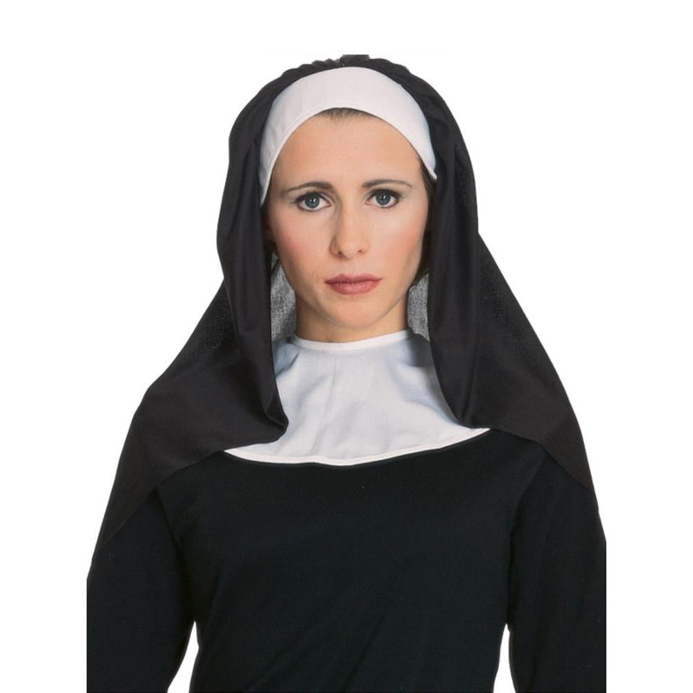 Nun Accessory Kit with Headpiece and Collar One Size Fits Most Adults