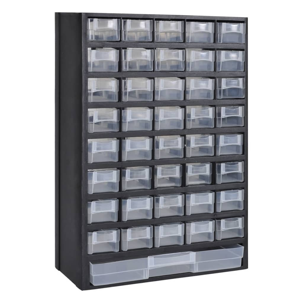 41 Drawer Plastic Storage Cabinet Tool Box Small Parts Organizer Wall Mount