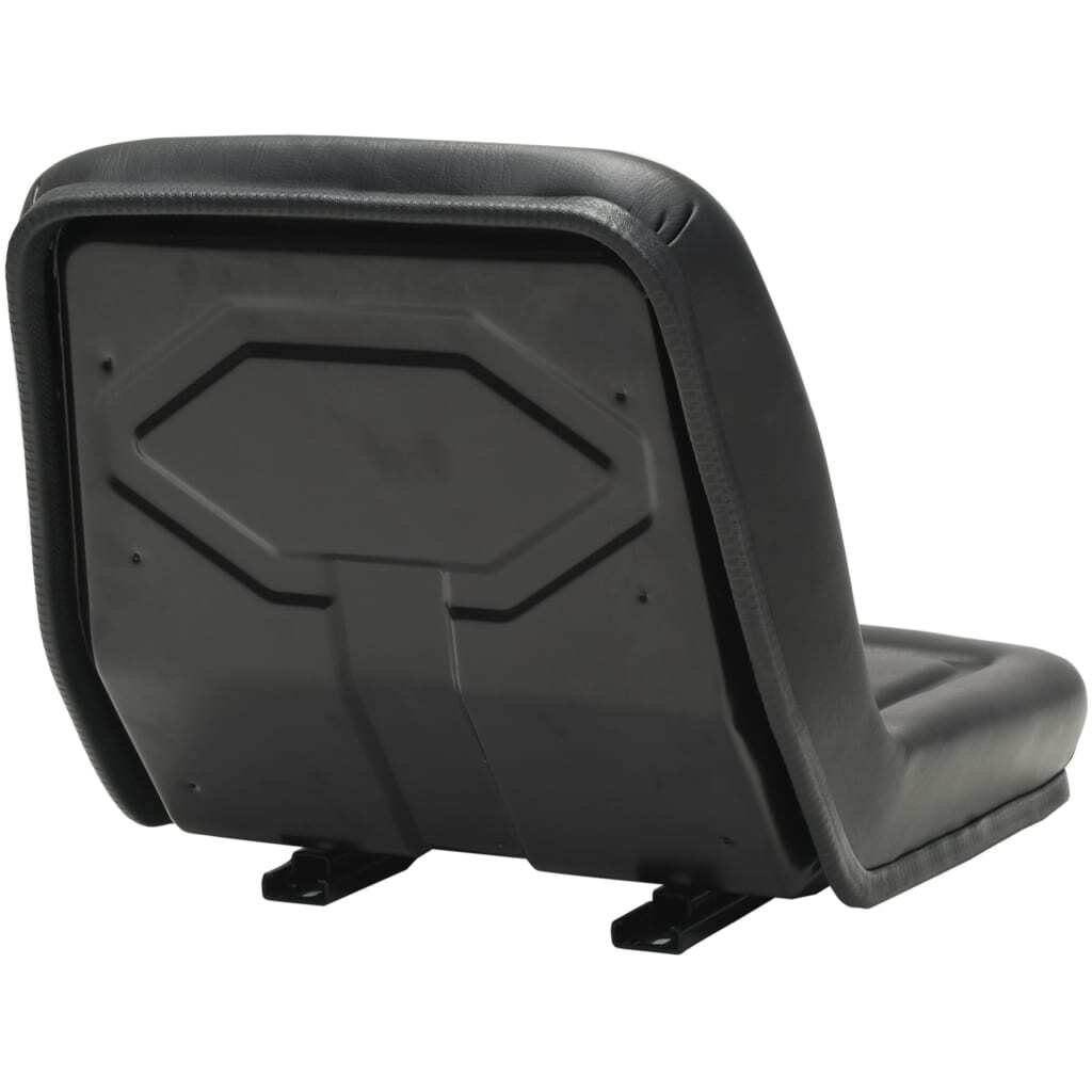 Universal Tractor Seat Black PVC Steel Frame Adjustable Slide Drain Hole