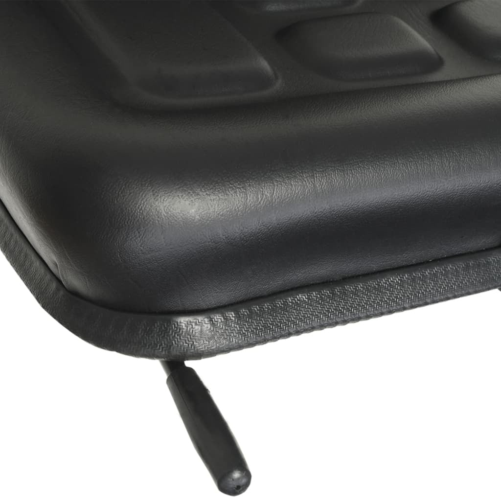 Universal Tractor Seat Black PVC Steel Frame Adjustable Slide Drain Hole