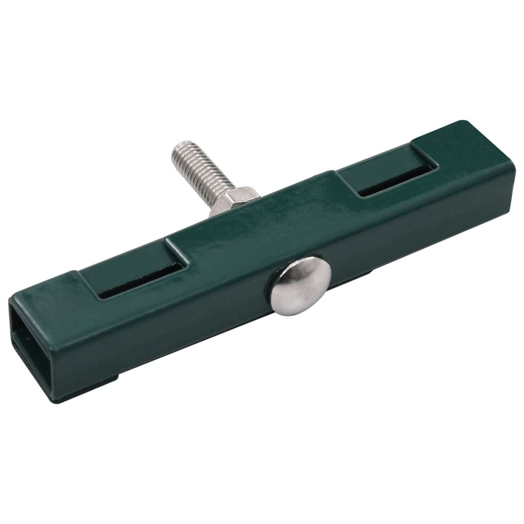Garden U Mat Connector 10 Sets Green Galvanised Steel Mesh Panel Clip Fence