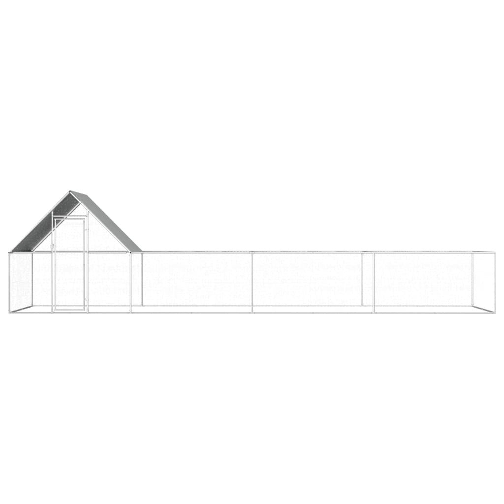 Chicken Coop Galvanised Steel Hen House Poultry Run Cage Enclosure