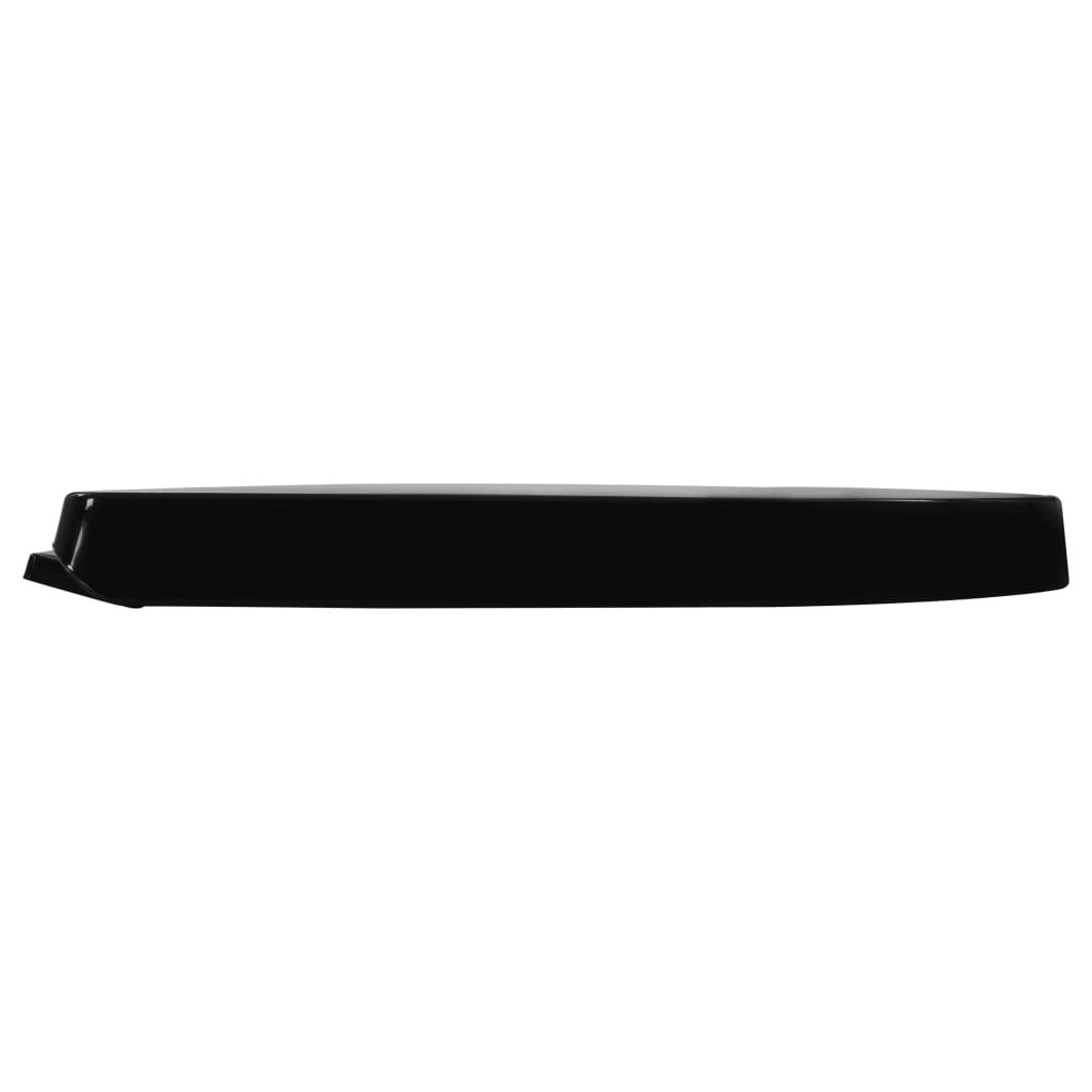 Soft Close Toilet Seat Quick Release Black Polypropylene Bathroom WC