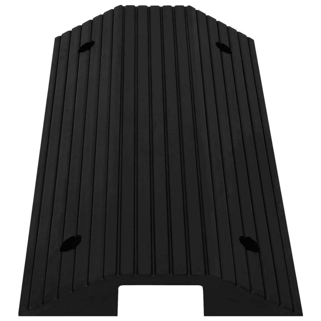 Rubber Bridge Threshold Ramp 80x40x8cm Non-Slip Wheelchair Doorway Ramp