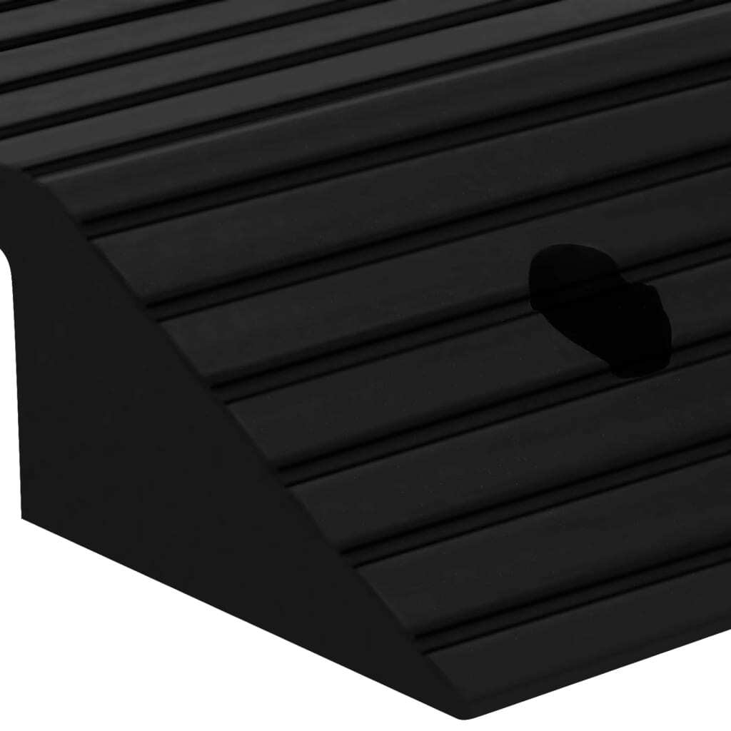 Rubber Bridge Threshold Ramp 80x40x8cm Non-Slip Wheelchair Doorway Ramp
