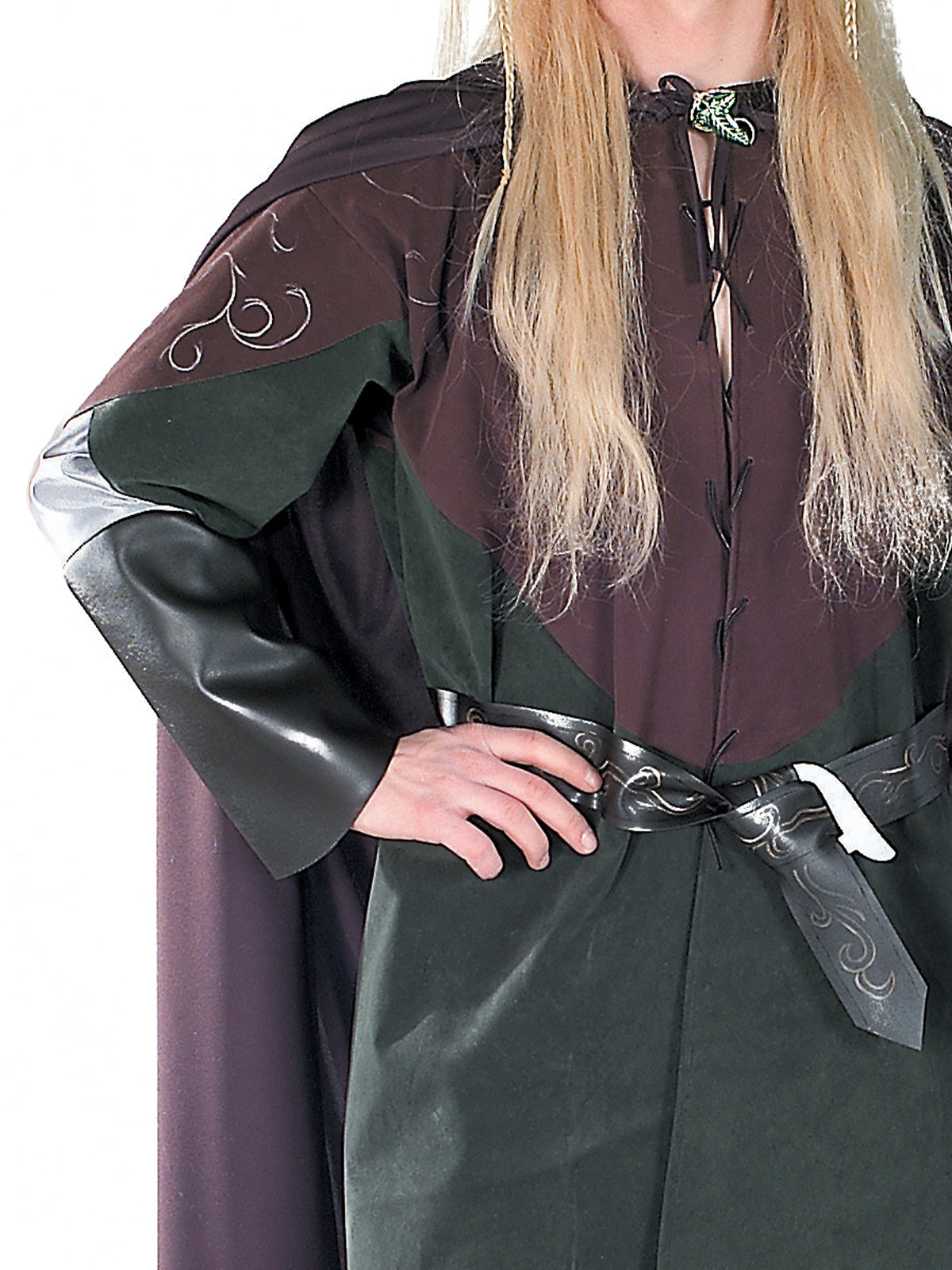 Elf Warrior Mens Costume Adult Fantasy Tunic Cloak Belt Boot Tops for Halloween