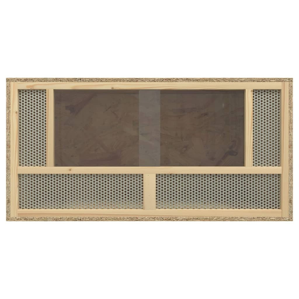 Terrarium 80x40x40cm Engineered Wood Glass Reptile Enclosure Cage Steel Vent