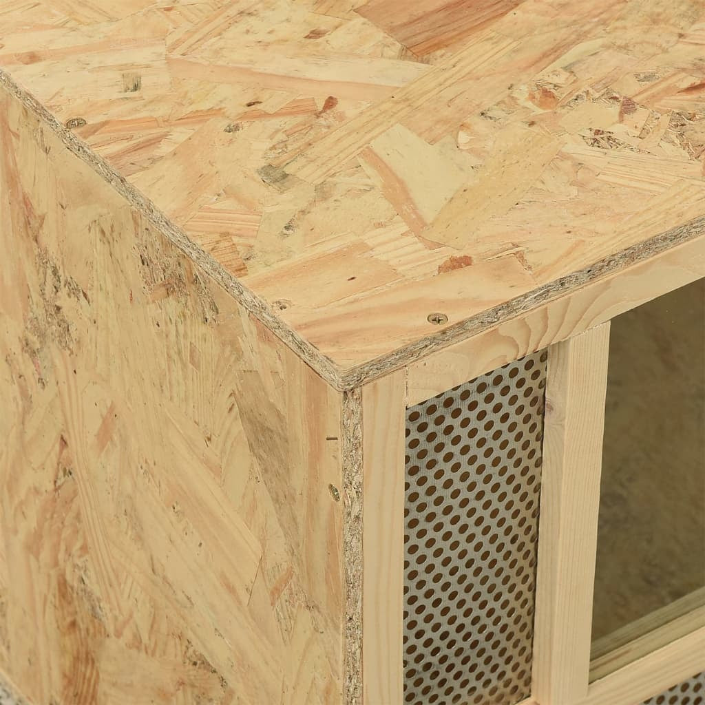 Terrarium 80x40x40cm Engineered Wood Glass Reptile Enclosure Cage Steel Vent