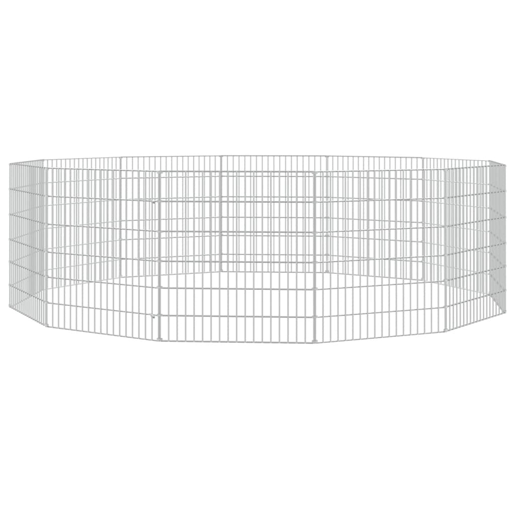 Free Range Animal Enclosure 12-Panel 54x60 cm Galvanised Iron