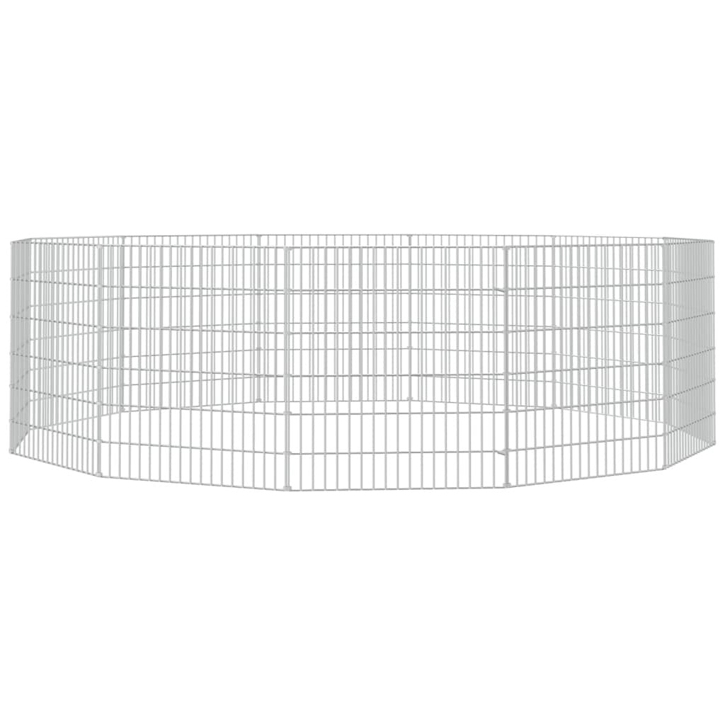 Free Range Animal Enclosure 12-Panel 54x60 cm Galvanised Iron