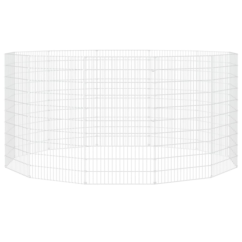 Free Range Animal Enclosure 12-Panel 54x100 cm Galvanised Iron