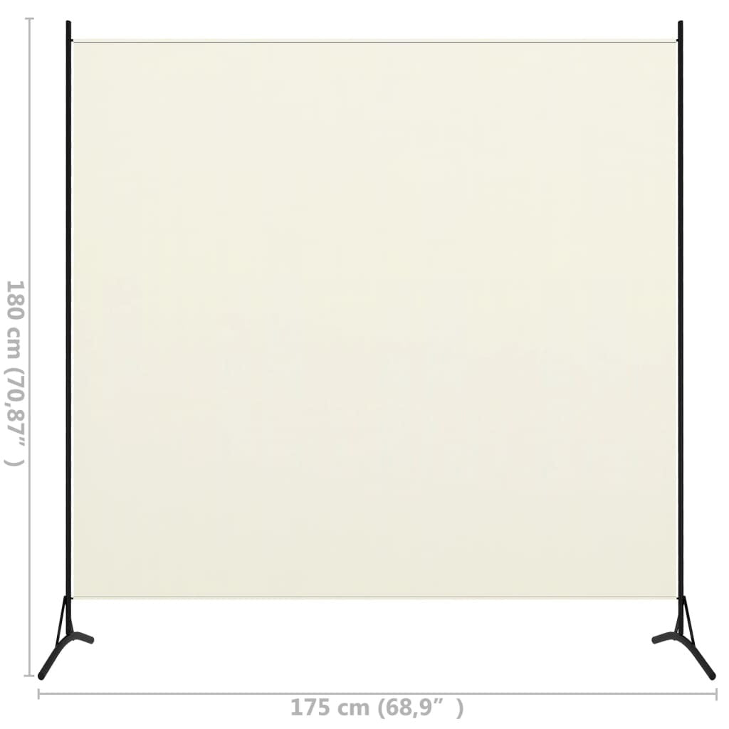 Room Divider White 175x180 cm Fabric