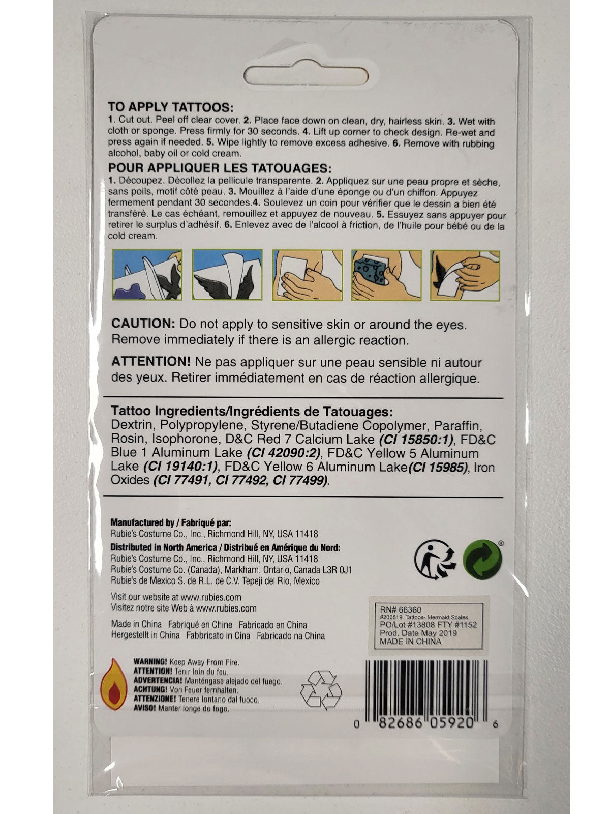 Mermaid Scales Tattoo Kit Large Temporary Tail Design for Teens and Adults