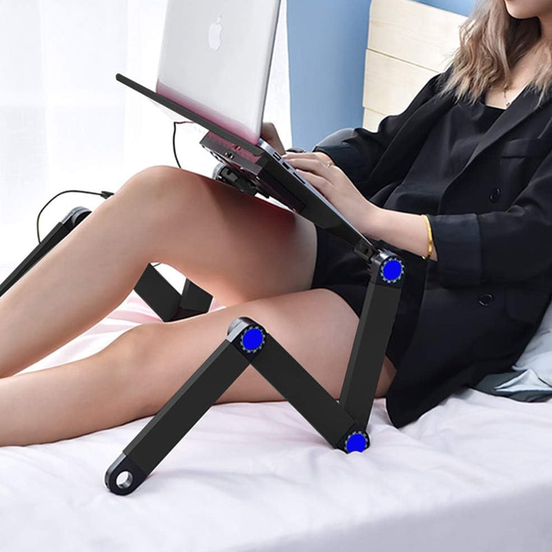 Universal Table Laptop Cooling Stand with Foldable Mouse Pad Holder