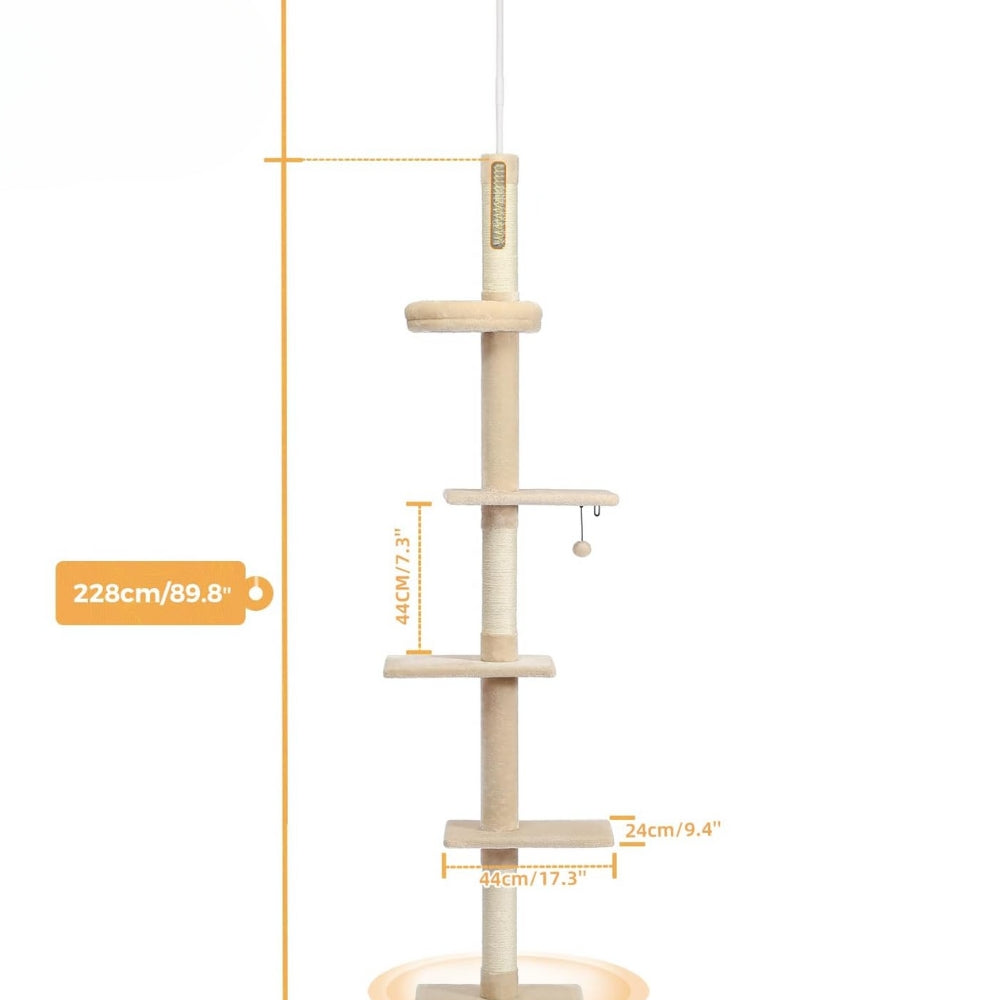 Cat Tree Condo Scratching Post Floor to Ceiling