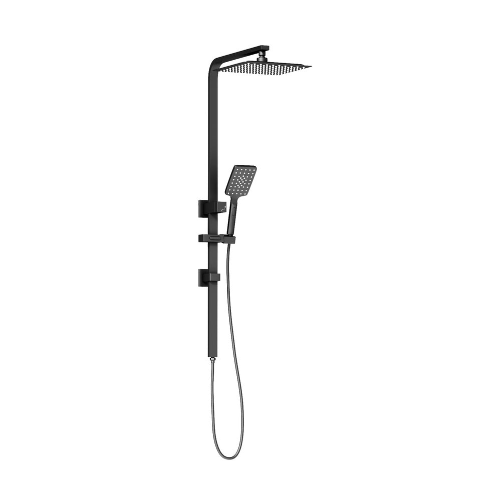 10 Inch Square Rain Shower Head Set with 3 Modes Black
