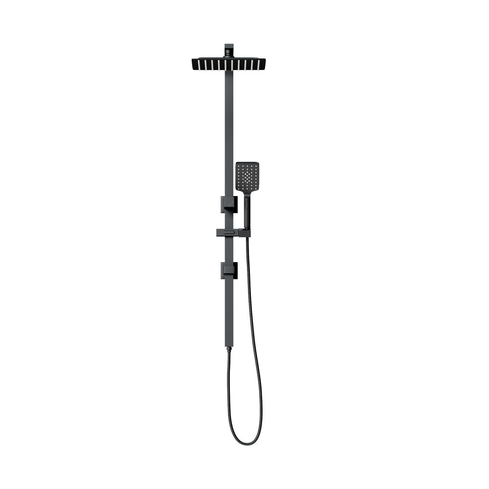 10 Inch Square Rain Shower Head Set with 3 Modes Black