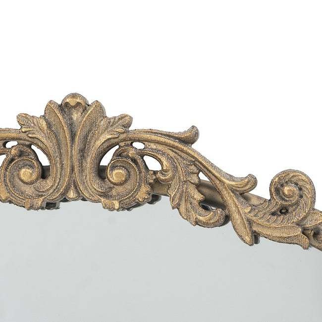 Baroque Gold Round Mirror 76. Elegance is embodied in this round mirror with a baroque inspired frame in a gold finish