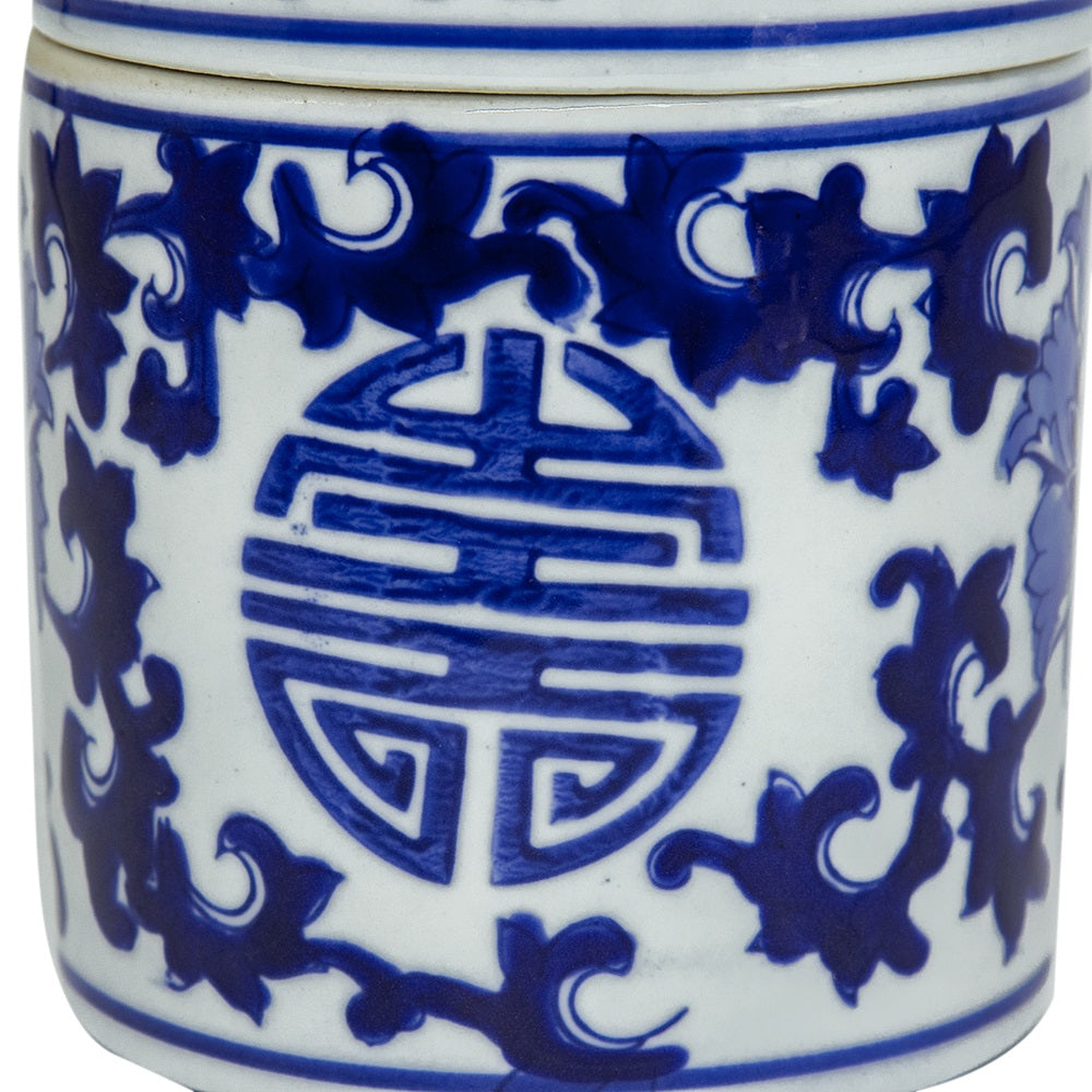 Asnee Porcelain Lidded Jar Tea Caddy Decorative Storage for Loose Tea