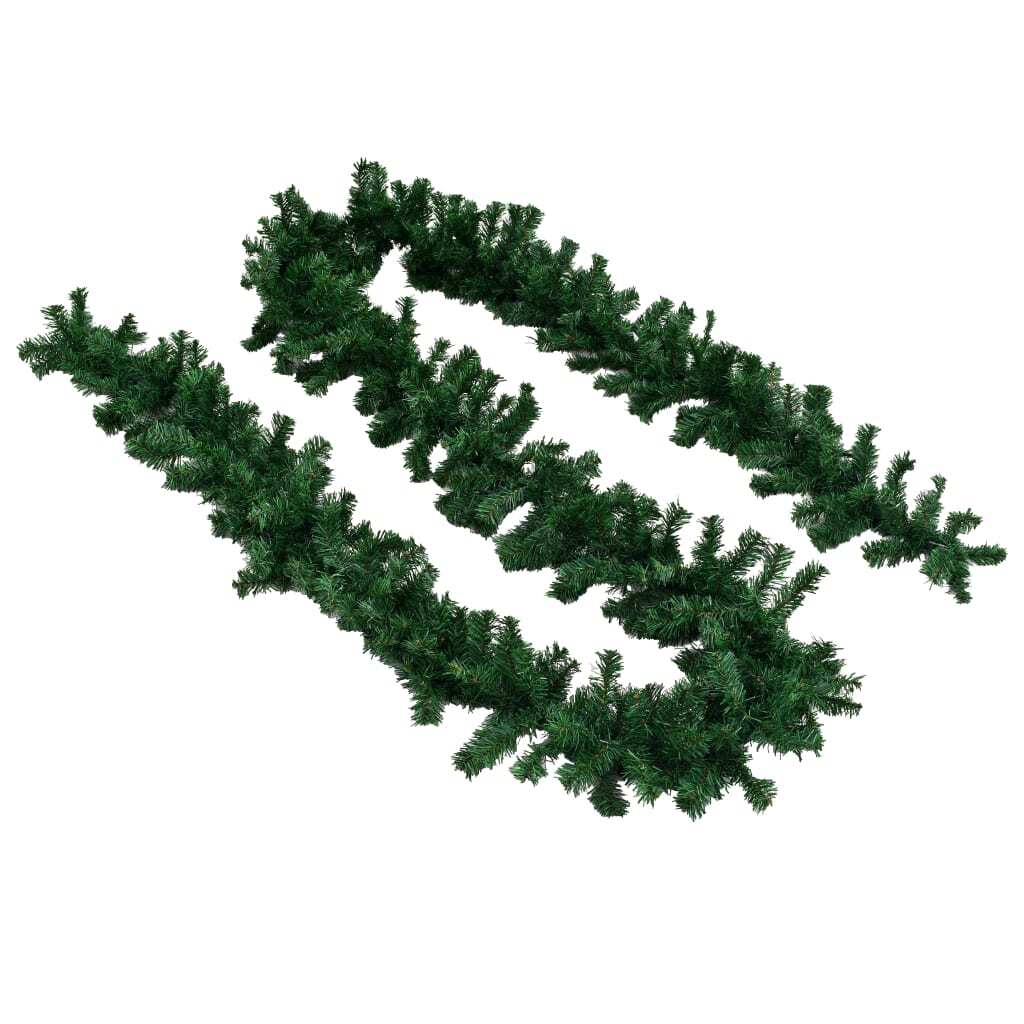 Green PVC Christmas Garland 5m Waterproof Xmas Decoration Indoor Outdoor