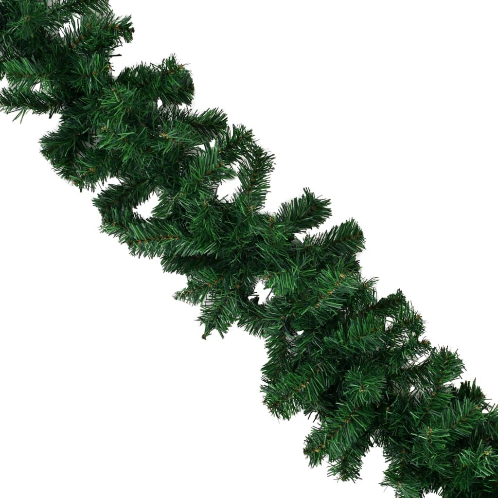 Green PVC Christmas Garland 10m Waterproof Xmas Decoration Indoor Outdoor