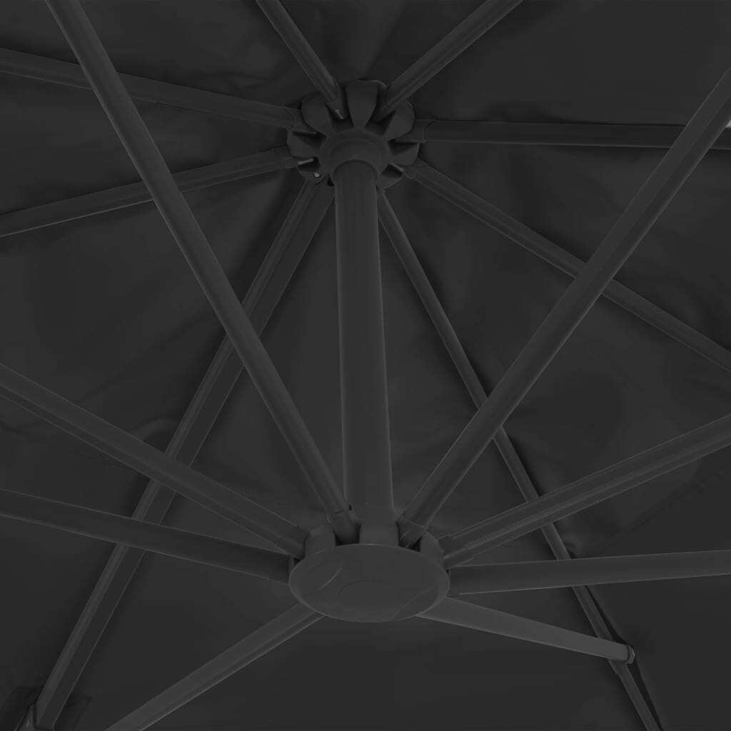 Garden Parasol with Portable Base Anthracite