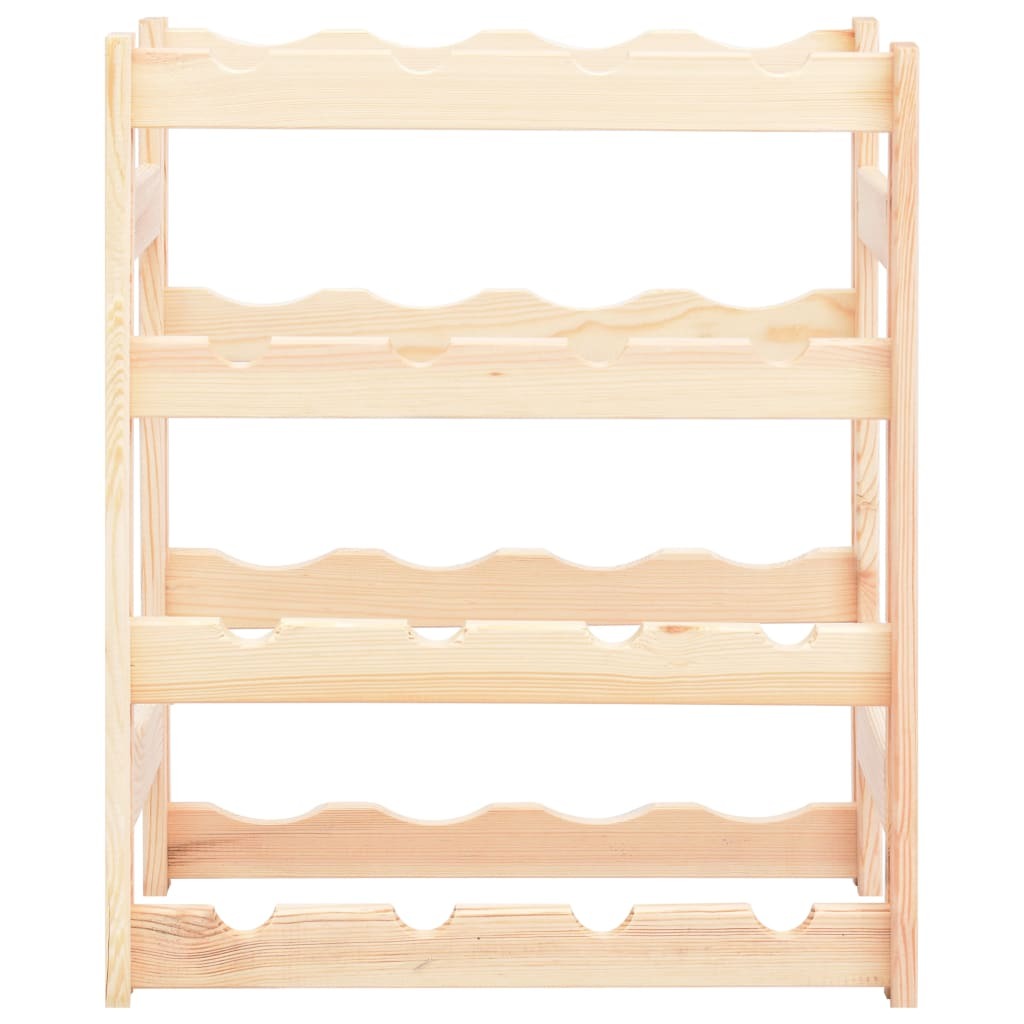 Wine Rack for 16 Bottles Solid Wood Pine