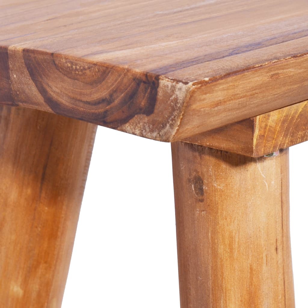 Garden Bench 120cm Solid Teak Wood Outdoor Patio Seat Hallway Natural