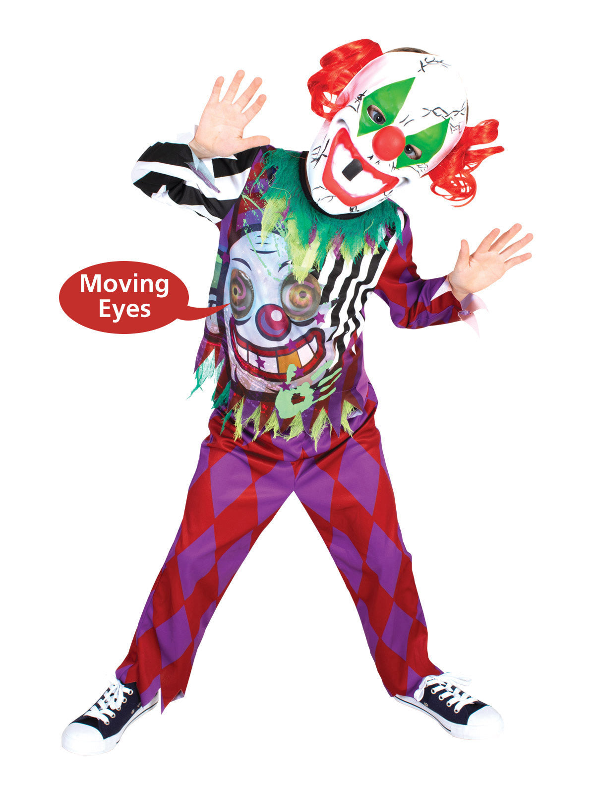 Scary Clown Lenticular Costume Child