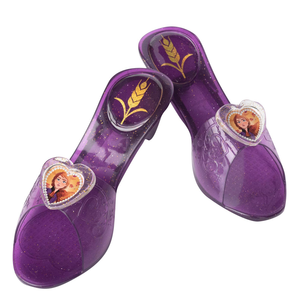 Frozen 2 Anna Jelly Shoes for Girls Princess Dress Up Costume Shoes - Purple