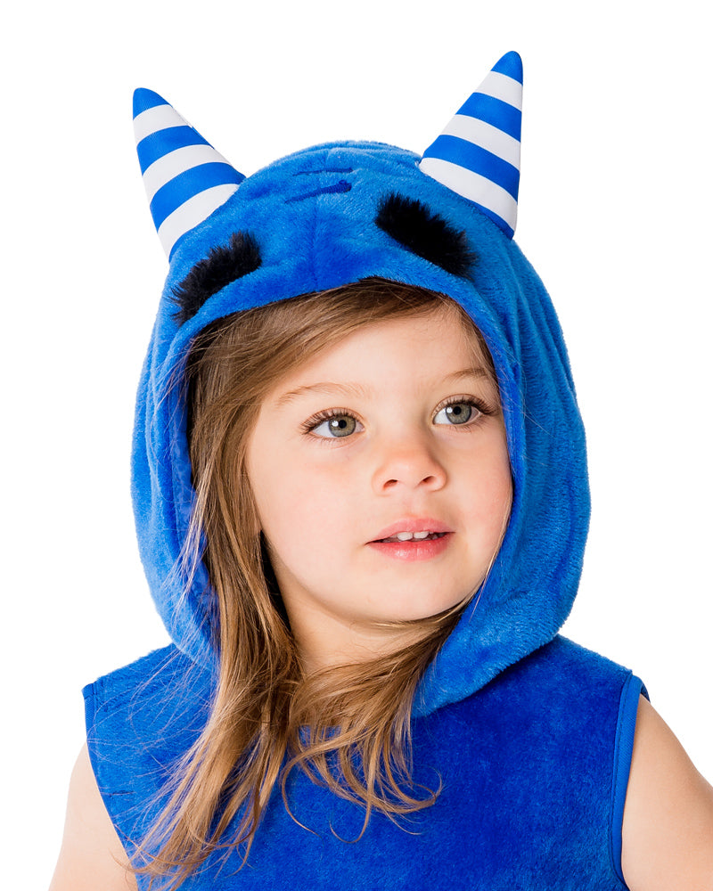 Oddbods Pogo Blue Monster Costume for Kids With Furry Top, Pants and Headpiece