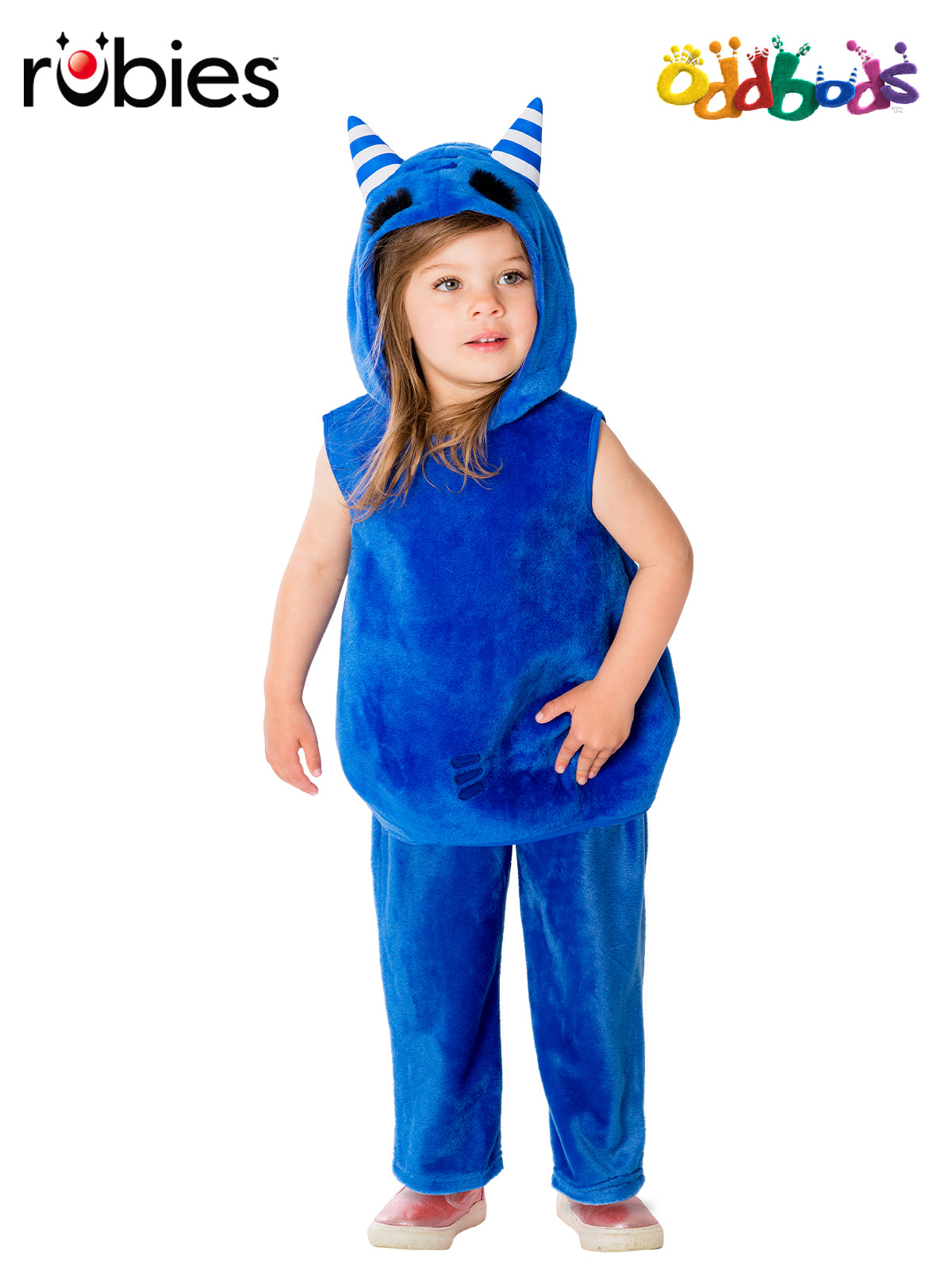 Oddbods Pogo Blue Monster Costume for Kids With Furry Top, Pants and Headpiece