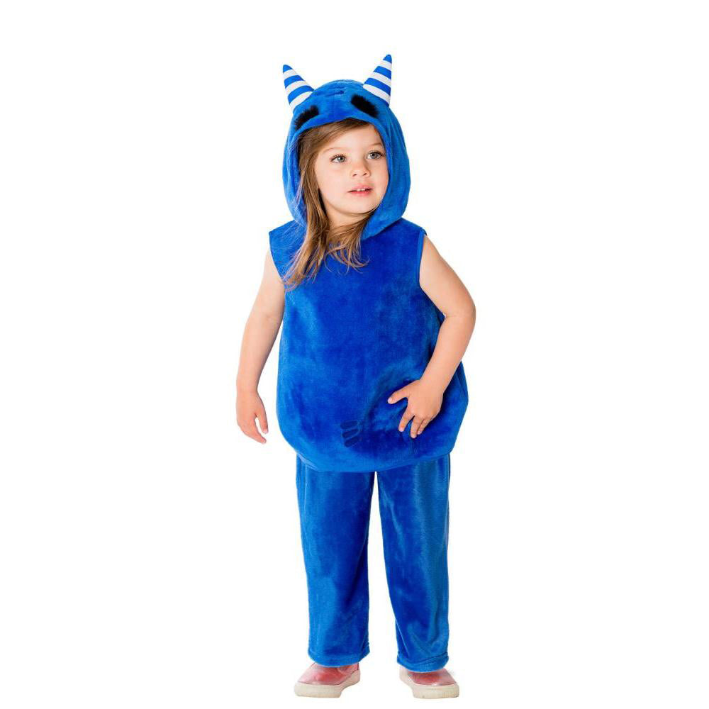 Oddbods Pogo Blue Monster Costume for Kids With Furry Top, Pants and Headpiece