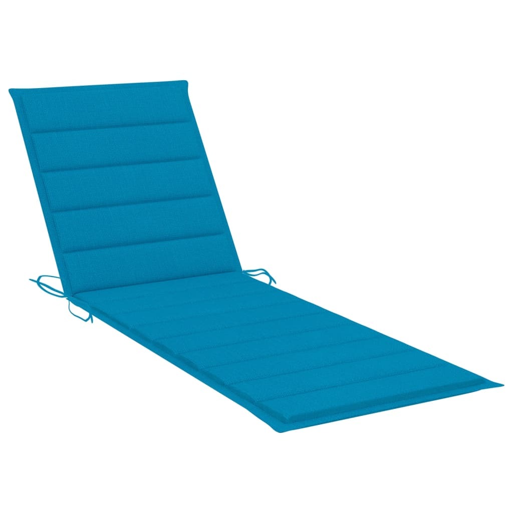 Garden Sun Lounger with Cushion Solid Wood Acacia