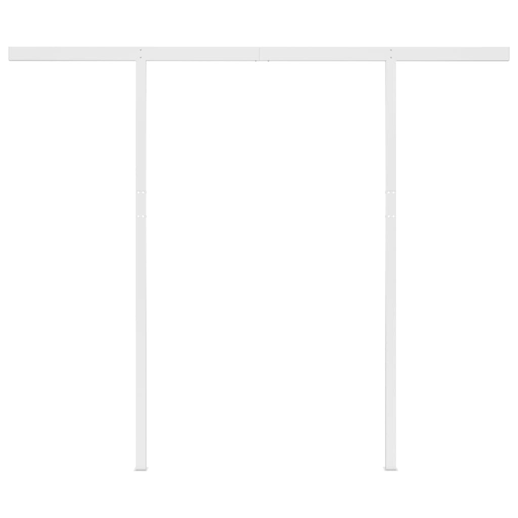 Manual Retractable Awning with Posts 3x2.5m Sun Shade Aluminium Anthracite