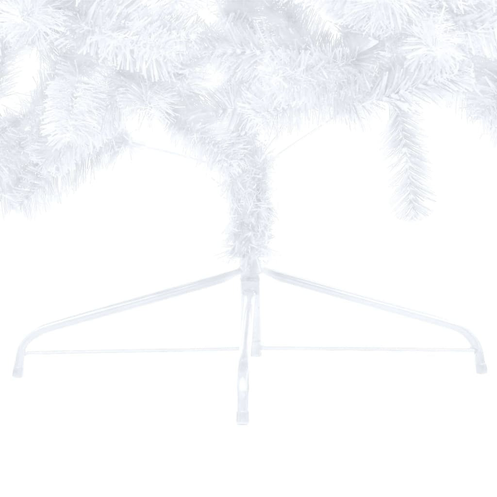 Artificial Half Pre-lit Christmas Tree with Stand White 150 cm PVC