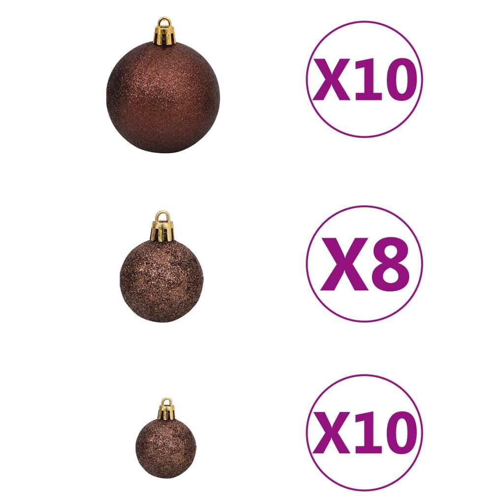Artificial Pre-lit Christmas Tree with Ball Set Red 240 cm PVC