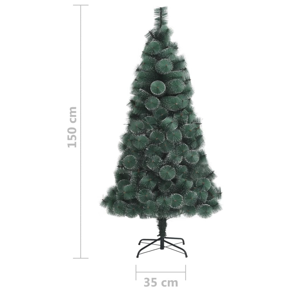 Artificial Pre-lit Christmas Tree with Stand Green 150 cm PET