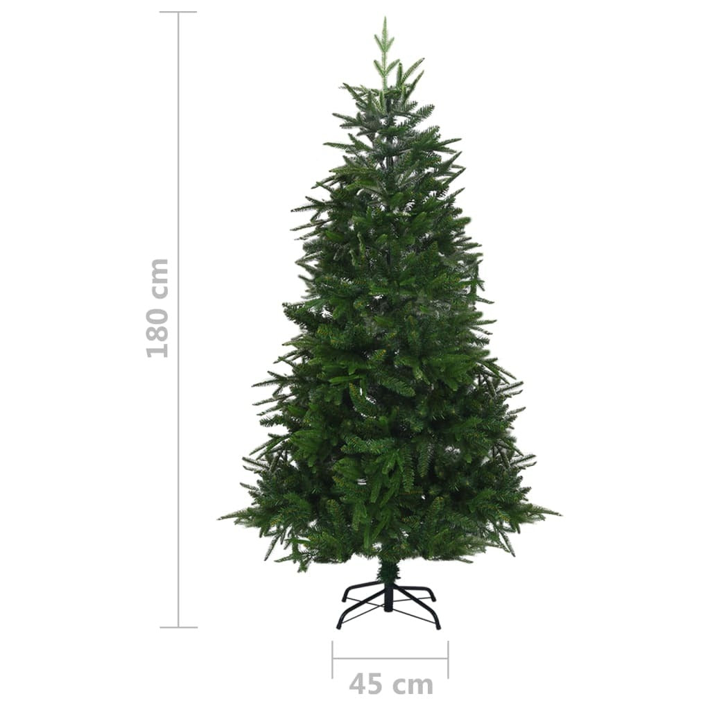 Artificial Pre-lit Christmas Tree Green 180 cm PVC&PE