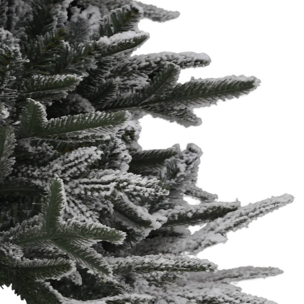 Artificial Pre-lit Christmas Tree with Flocked Snow 120 cm PVC&PE