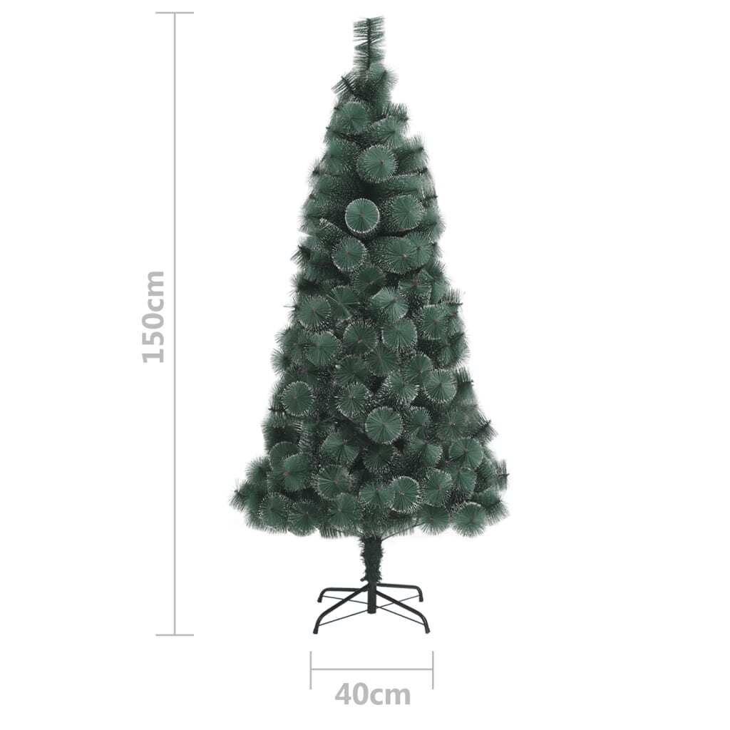 Artificial Christmas Tree LEDs&Ball Set Green 150 cm PVC&PE