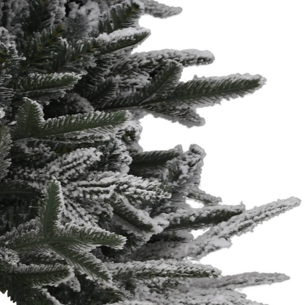 Artificial Christmas Tree LED&Ball Set&Flocked Snow 210 cm PVC&PE