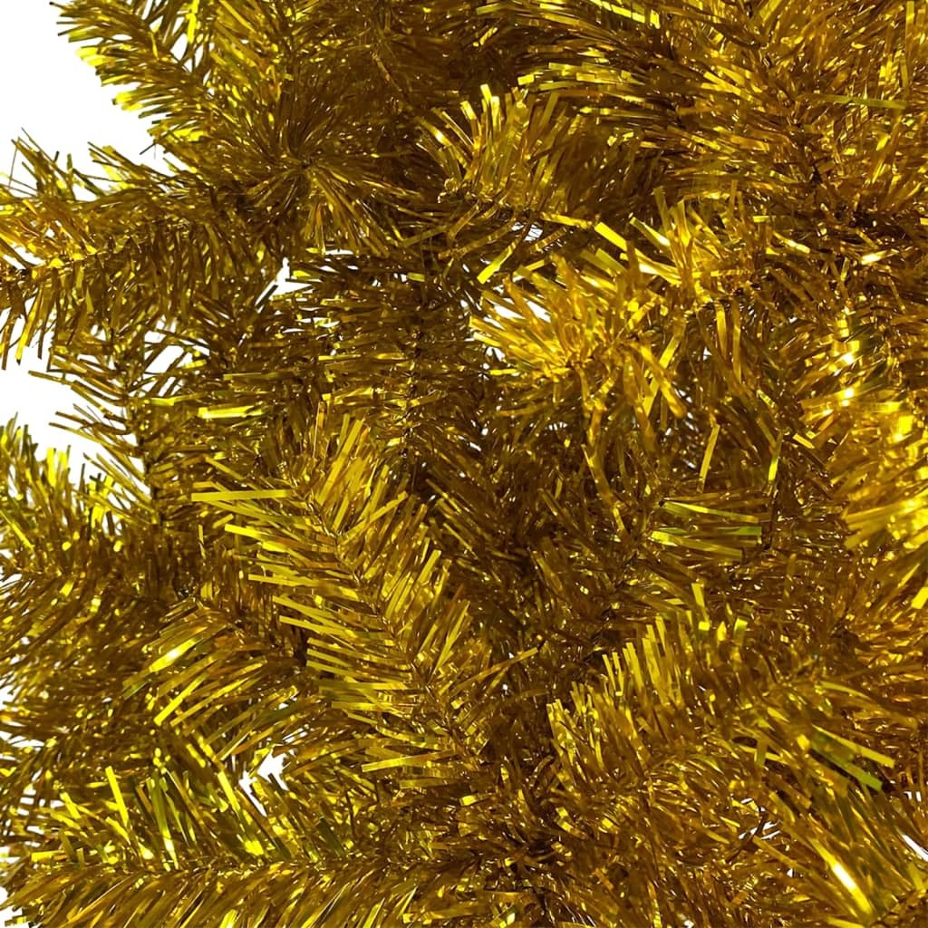 Slim Pre-lit Christmas Tree Gold 150 cm