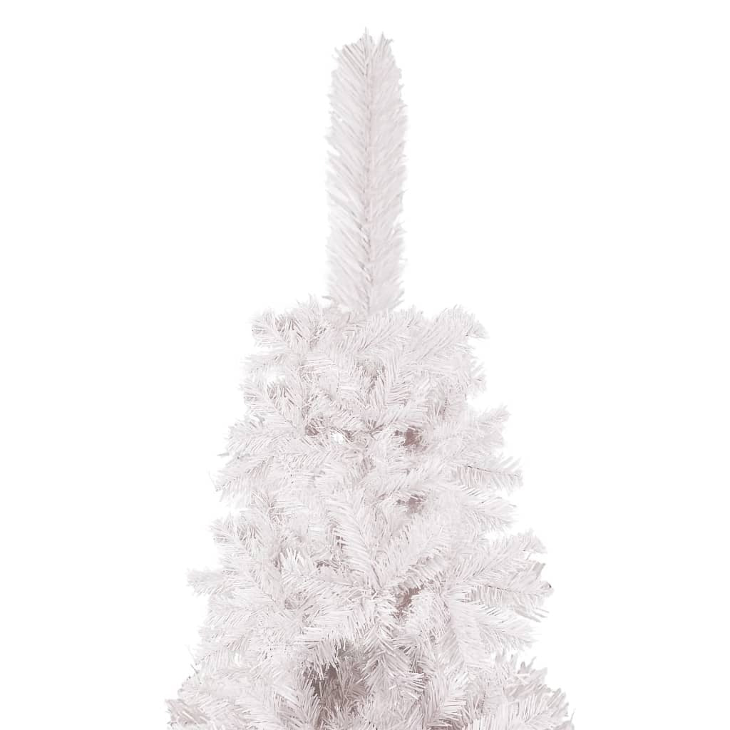 Slim Christmas Tree with LEDs&Ball Set White 150 cm