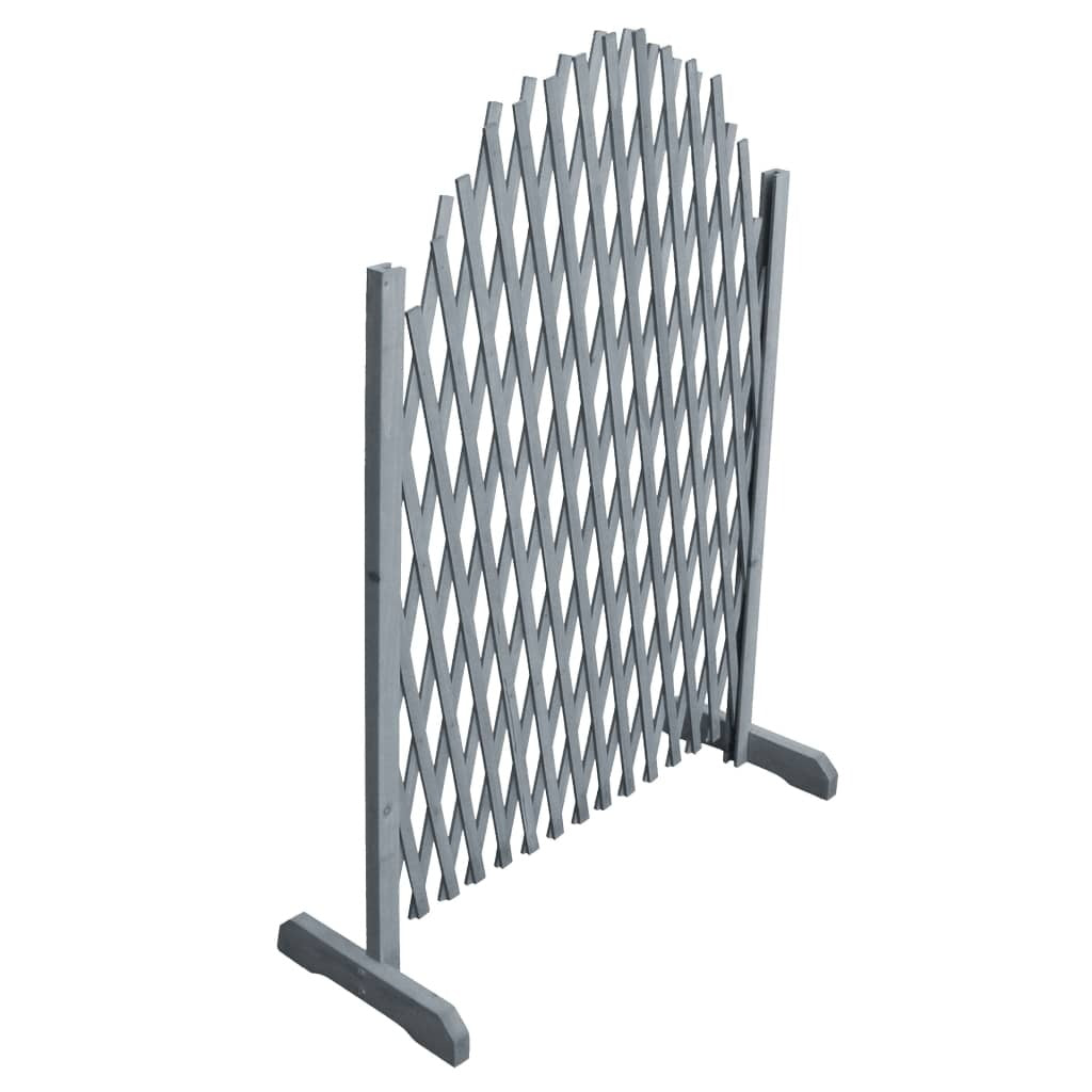 Trellis Fence Solid Firwood Expandable 1.8x1m Garden Privacy Panel Grey