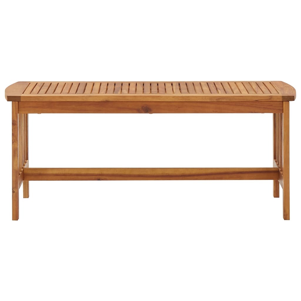 Coffee Table Solid Acacia Wood Slatted Top Oil Finish Living Room 102x50x43cm